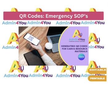 Preview of QR Codes for Emergency Standard Operating Procedures (SOP's)