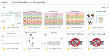 Preview of Emergency School Closing Resources: Editable 