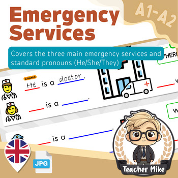 Preview of Emergency Services Jobs - Pronouns (He/She/They) [Digital] [HD] [Easel]