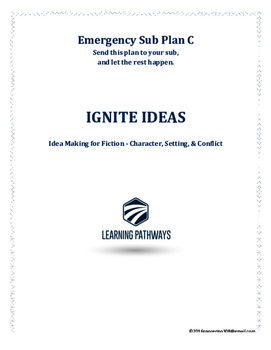 Preview of Emergency Sub Lesson IGNITE IDEAS for jump-starting idea making and plot