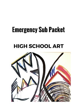 Preview of Emergency High School Art Sub Packet