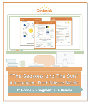 Preview of 1st Grade ELA | I"The Seasons and the Sun" Informational Earth Science Bundle