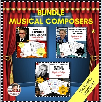 Preview of Emergency Sub Plan Composer Elton John| Andrew L. Webber| Leonard Bern