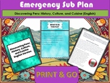 Emergency Sub Plan Discovering Peru: History, Culture, and