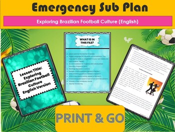 Preview of Emergency Sub Plan Exploring Brazilian Football Culture English Version