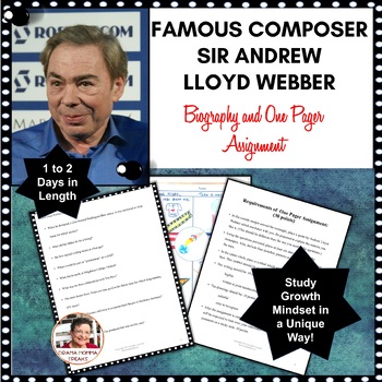 Preview of Emergency Sub Plan Composer Sir Andrew Lloyd Webber Biography and Assignment