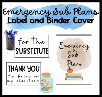 Art Sub Binder • Elementary Art Sub Lesson Plans • For Emergency Substitutes