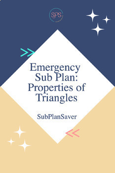Preview of Emergency Sub Plan: Triangle Side Lengths and Missing Third Side Range-Video