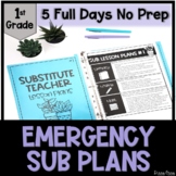 Emergency Sub Plans- 5 Days- First Grade