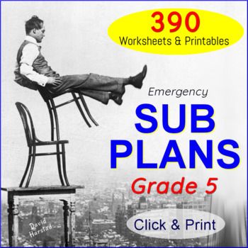 Preview of Emergency Sub Plans 5th Grade