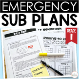 EMERGENCY SUB PLANS for First Grade Teachers - A Complete 