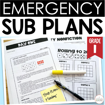 Emergency Sub Plans (A 5-Day Survival Plan for K-1 Teachers) by Andrea