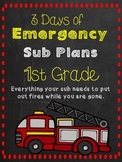 Emergency Sub Plans - A Sub Binder for 1st Grade