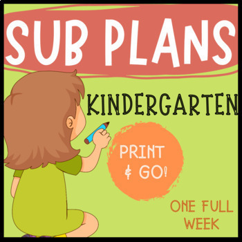 Preview of Emergency Substitute Plans and Activities for kindergarten ready to go