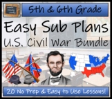 Emergency Sub Plans | American Civil War Bundle | 5th Grad