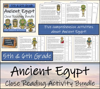 Emergency Sub Plans | Ancient Egypt Bundle | 5th Grade & 6th Grade