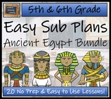 Emergency Sub Plans | Ancient Egypt Bundle | 5th Grade & 6