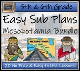 Emergency Sub Plans | Ancient Mesopotamia Bundle | 5th Gra