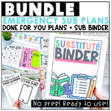 Emergency Sub Plans BUNDLE - Sub Binder - Substitute Plans