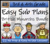 Emergency Sub Plans | British Monarchs Bundle | 3rd Grade 