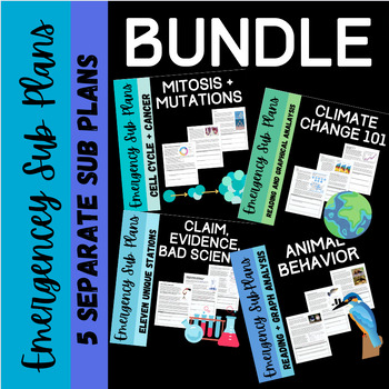 Preview of Emergency Sub Plans Bundle (Set of 5)
