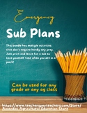 Emergency Sub Plans Bundle