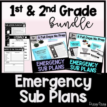 Preview of Emergency Sub Plans Bundle - 1st & 2nd Grade