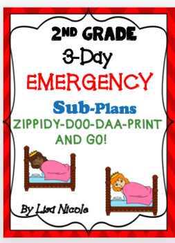 Preview of Substitute Lesson Plans Bundle for 2nd Grade (3 day)