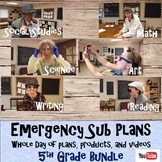 Emergency Sub Plans Bundle- Whole Day-5th Grade