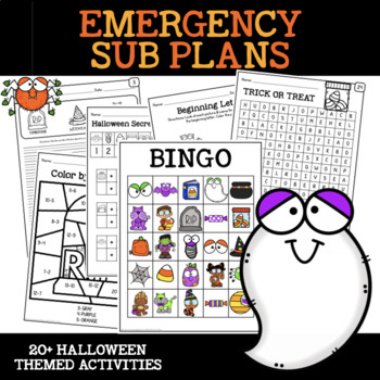 Preview of Emergency Sub Plans/Early Finisher Packet {HALLOWEEN THEME}