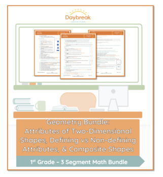 Preview of 1st Grade Math | Attributes of Two-Dimensional Shapes Bundle