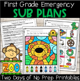 Emergency Sub Plans-First Grade Zoo Day!