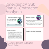 Emergency Sub Plans High School English | Character Analys