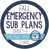 Sub Plans For a Week - Upper Elementary Fall Edition