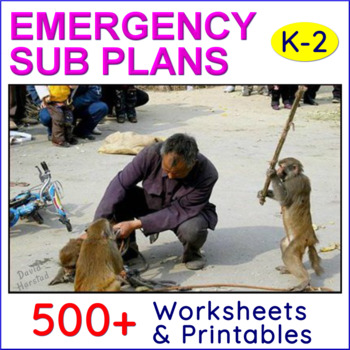 Preview of Emergency Sub Plans (K, 1st, 2nd Grade)