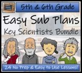 Emergency Sub Plans | Key Scientists Bundle | 5th Grade & 
