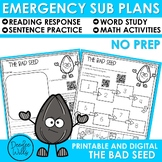Emergency Sub Plans Kindergarten & First Grade The Bad See