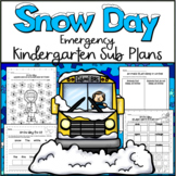 Emergency Sub Plans-Kindergarten Snow Day