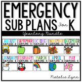 Emergency Sub Plans Kindergarten Sub Plans for the Year Bundle