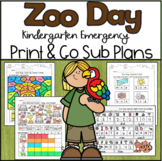 Emergency Sub Plans-Kindergarten Zoo Day!
