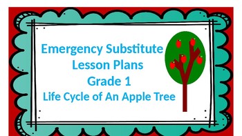 Preview of Emergency Sub Plans -Life Cycle of An Apple Tree