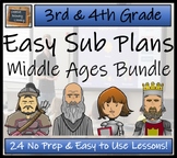 Emergency Sub Plans | Middle Ages Bundle | 3rd Grade & 4th Grade