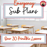 Emergency Sub Plans: Printable Lessons for Your Sub Binder