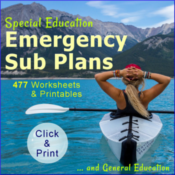 Preview of Emergency Sub Plans Special Education