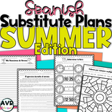 Emergency Sub Plans 3rd Grade Summer Verano EOY Spanish | 
