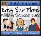 Emergency Sub Plans | William Shakespeare Bundle | 3rd Gra