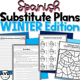 Emergency Sub Plans 3rd Grade | Winter Invierno | No Prep 