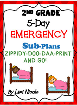 Preview of Substitute Lesson Plans Bundle for 2nd Grade (5 days)