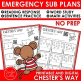 Emergency Sub Plans Kindergarten & First Grade Chester's W