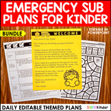 Emergency Sub Plans Kindergarten, No Prep Sub Plans, Kinde